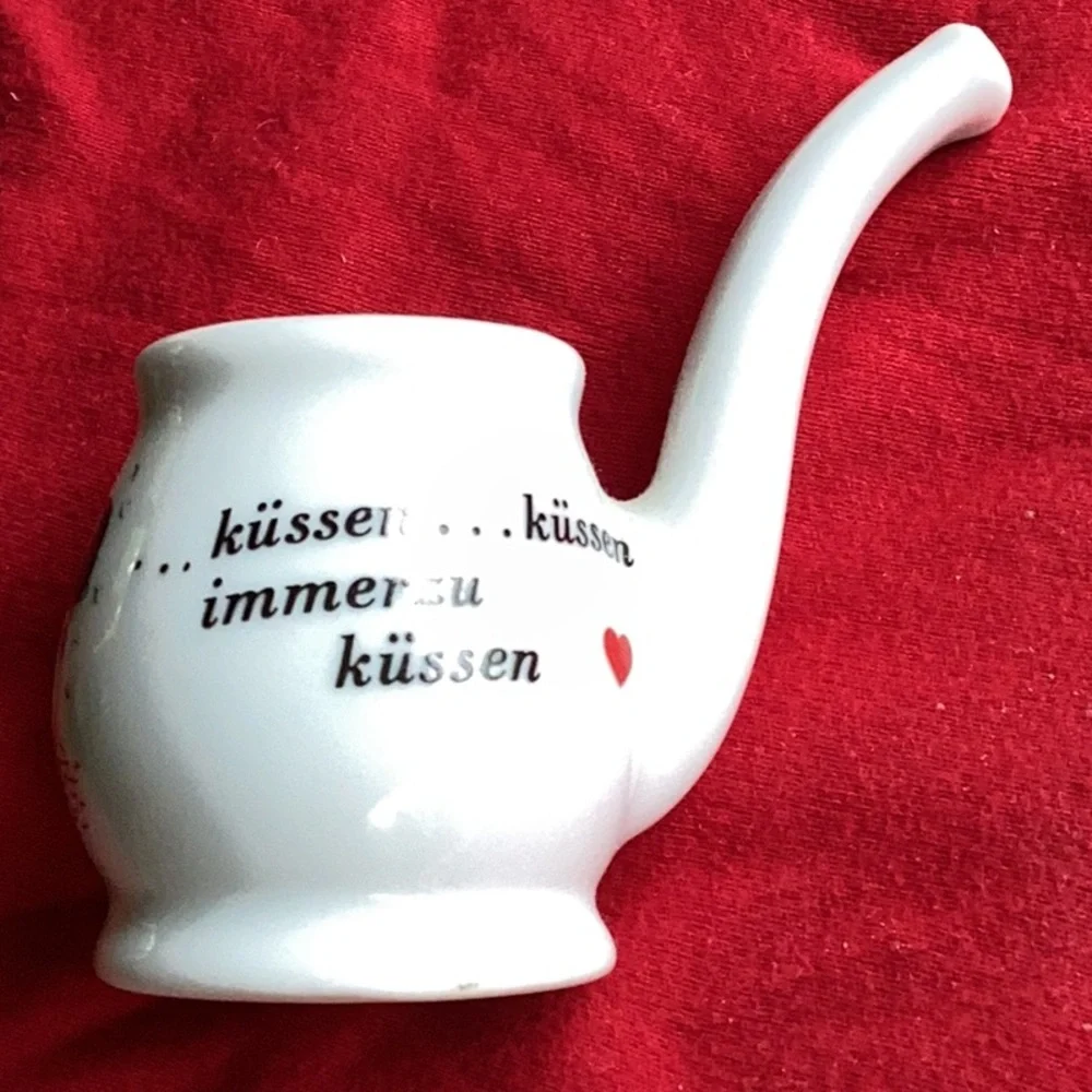 German Schnapps Pipe 💋LIEBE IST Porcelain EVC - Picture 1 of 16